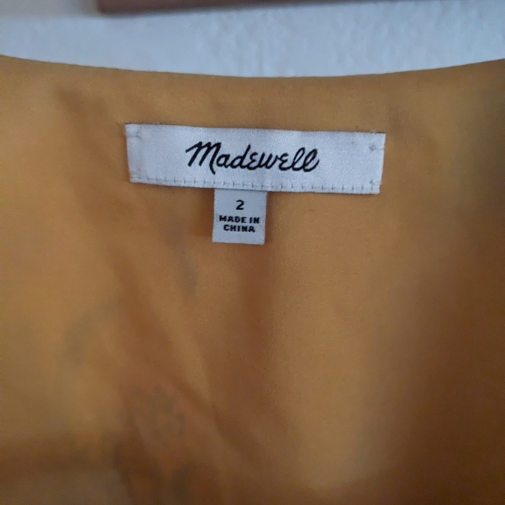 W Madewell size 2 Yellow Dress - Picture 4 of 6